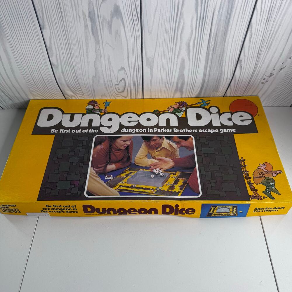 Vintage 1977 Dungeon Dice Board Game Parker Brothers Escape Complete